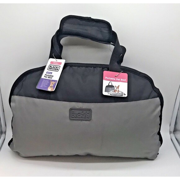 BLACK & DECKER Plush Zip Up Portable Pet Bed Small Dogs Handle Water Resistant - Picture 4 of 10